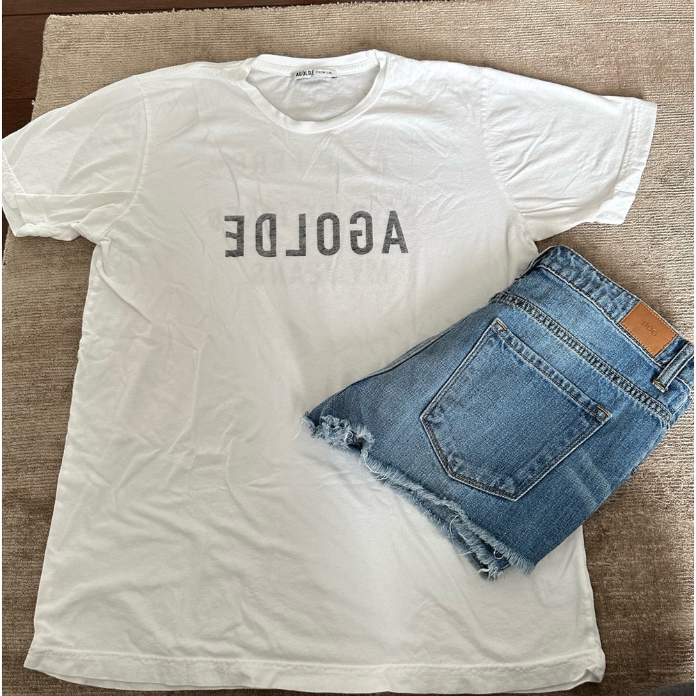 Agolde top & bdg jean shorts set